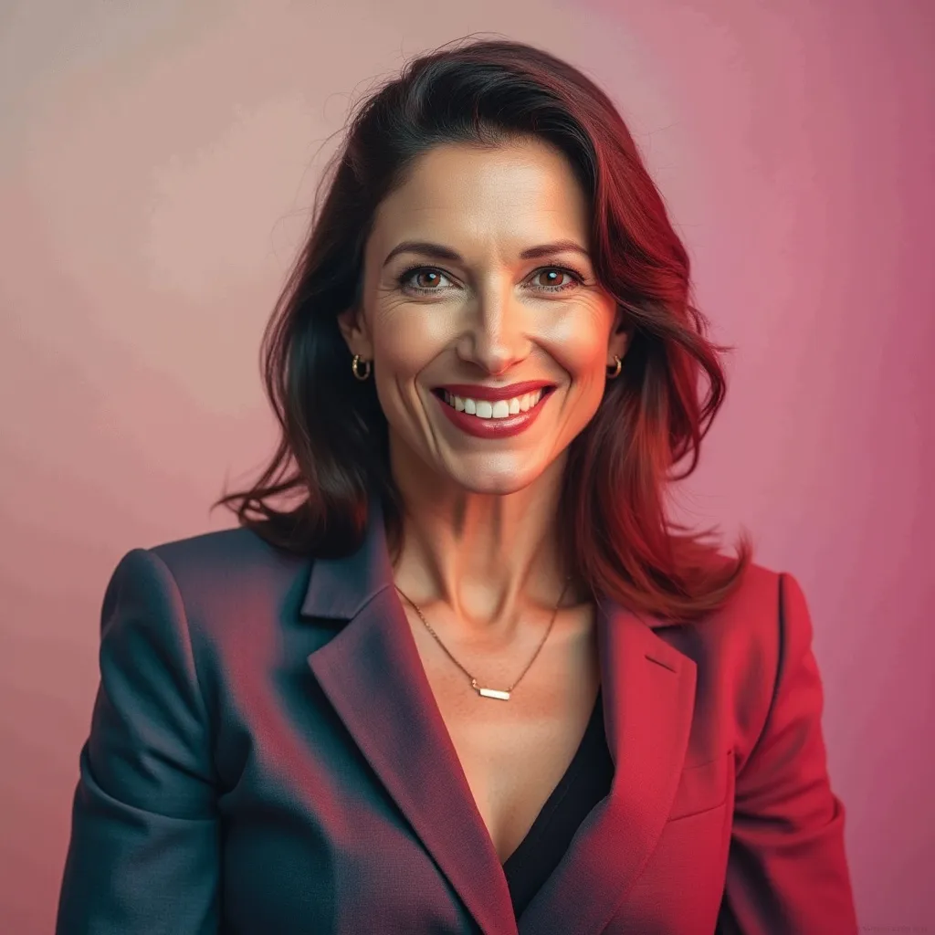 Professional woman giving testimonial